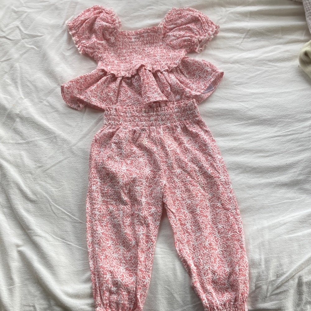 Mayoral Pink Floral Toddler Matching Set